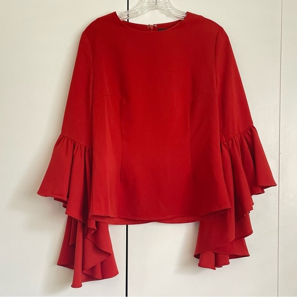 Gracia Tiered Ruffle Flare Sleeve Top - Picture 4 of 7